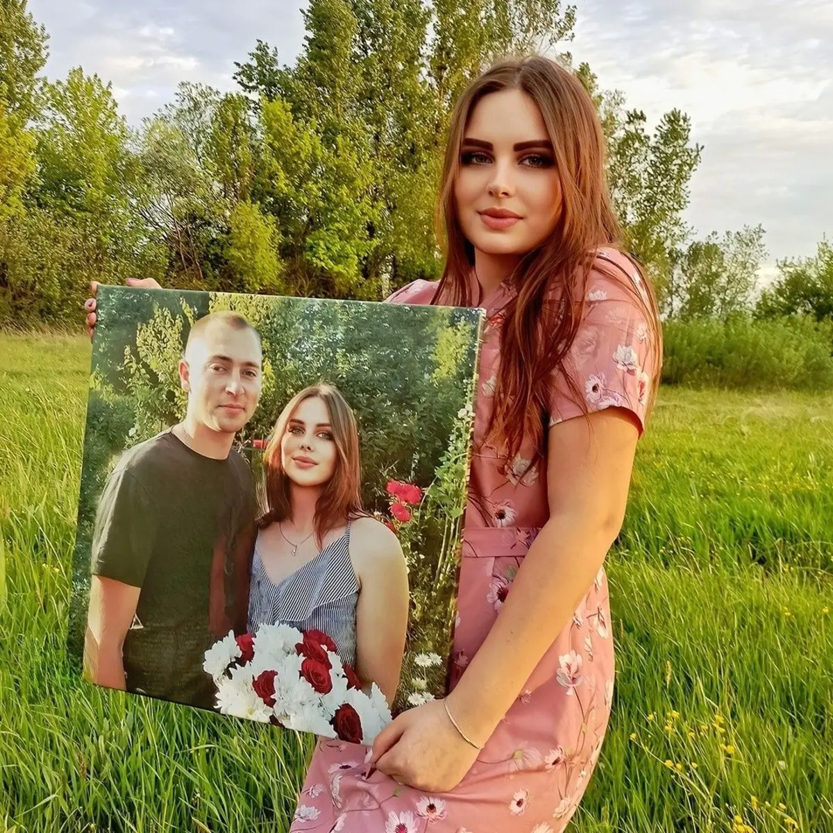 Wandbilder Haar, Pflanze und Himmel s34714