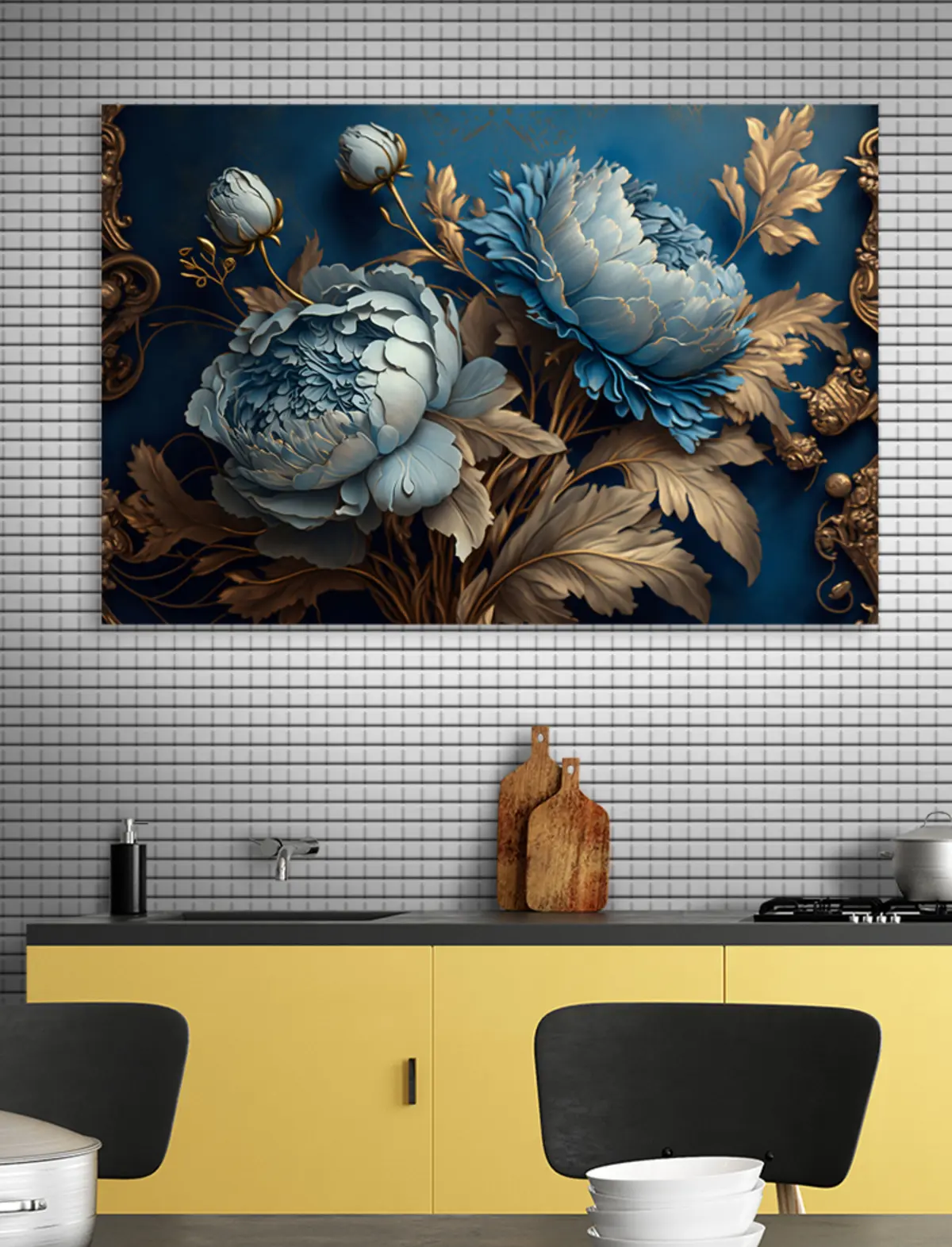 Wandbilder Botanik, Natur und Azurblau s33941