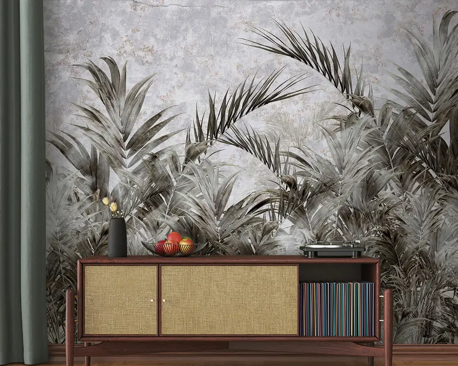 Fototapete Tropische Blätter im Nebel u96072