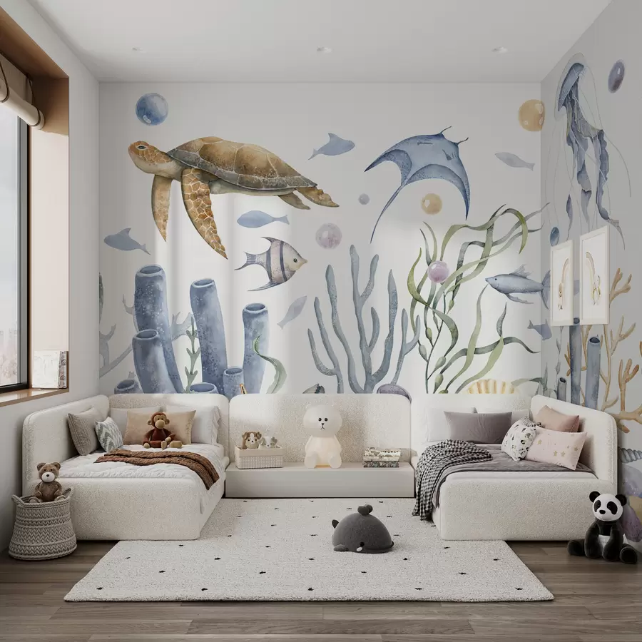 Wandbilder Unterwasserwelt mit Meerestieren u95400