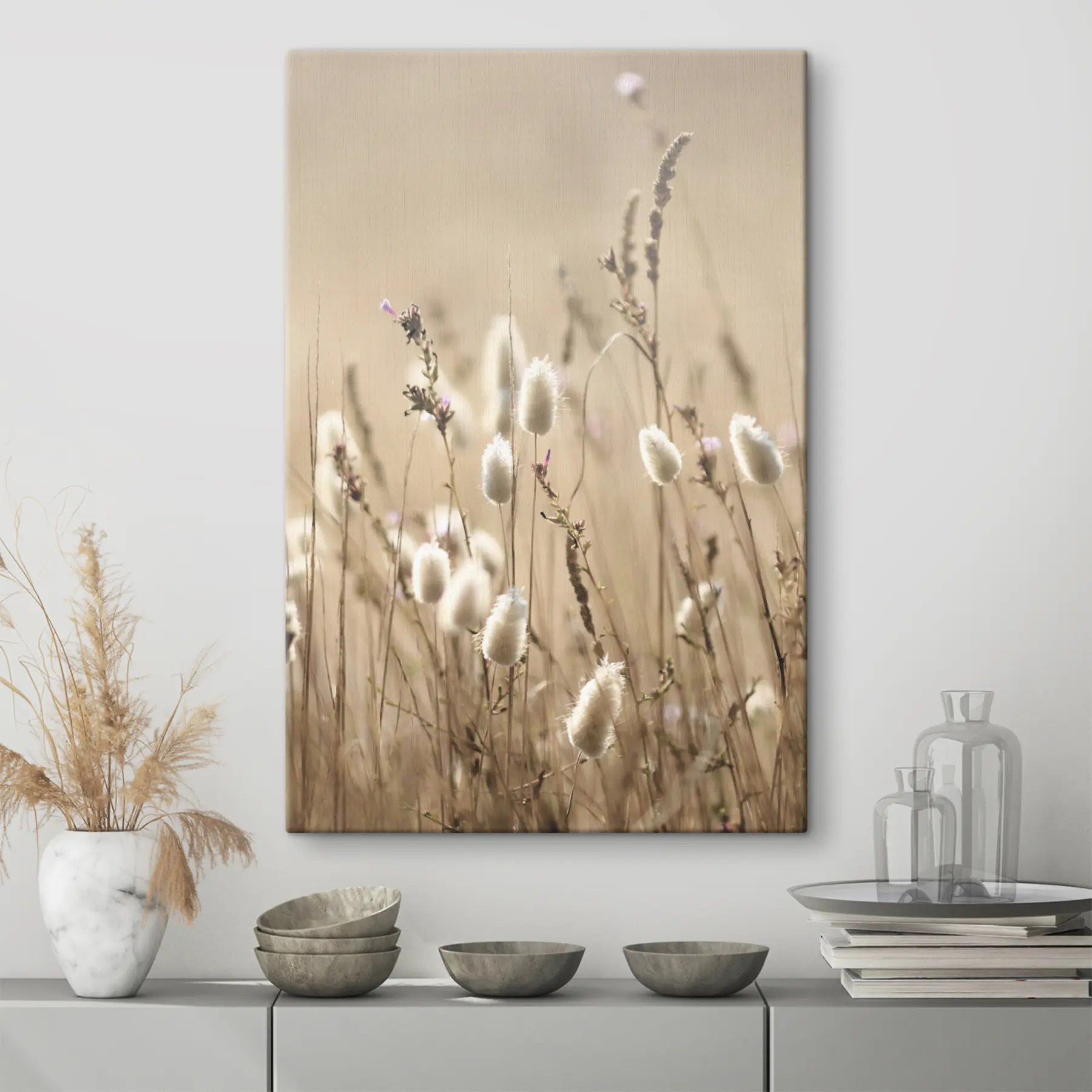 Fototapete Zarte Blüten im warmen Sonnenlicht s35256