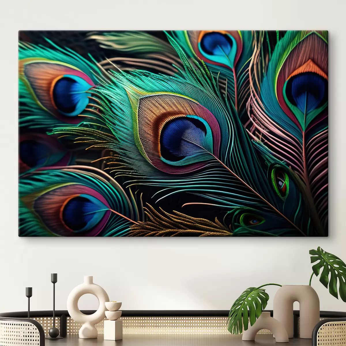 Wandbilder Wirbeltiere, grün und hell s34871