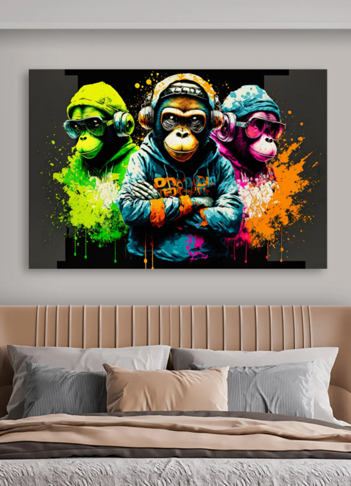 Wandbilder Ärmel, Primat und Schrift s34887