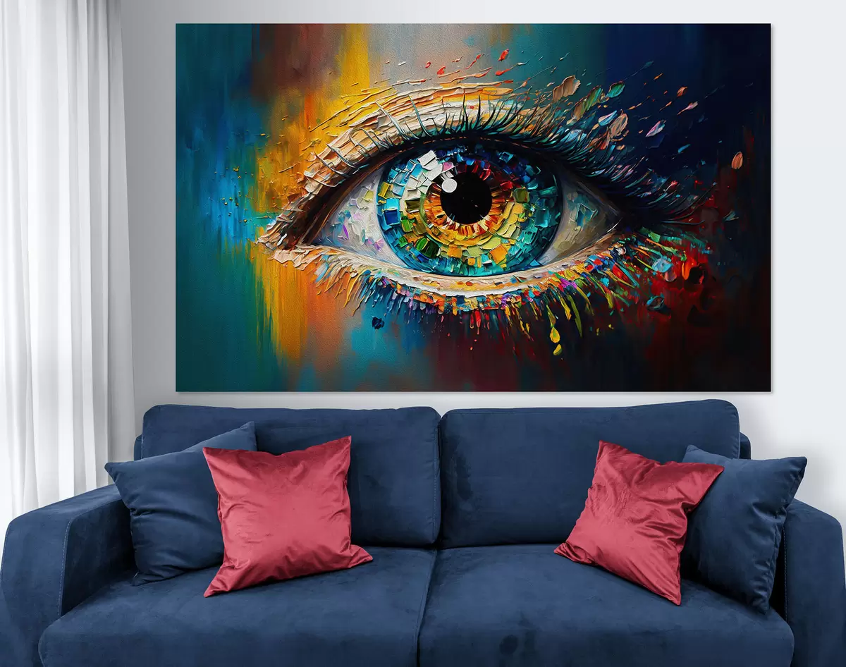 Wandbilder Wasser, Auge und Wimper s34943