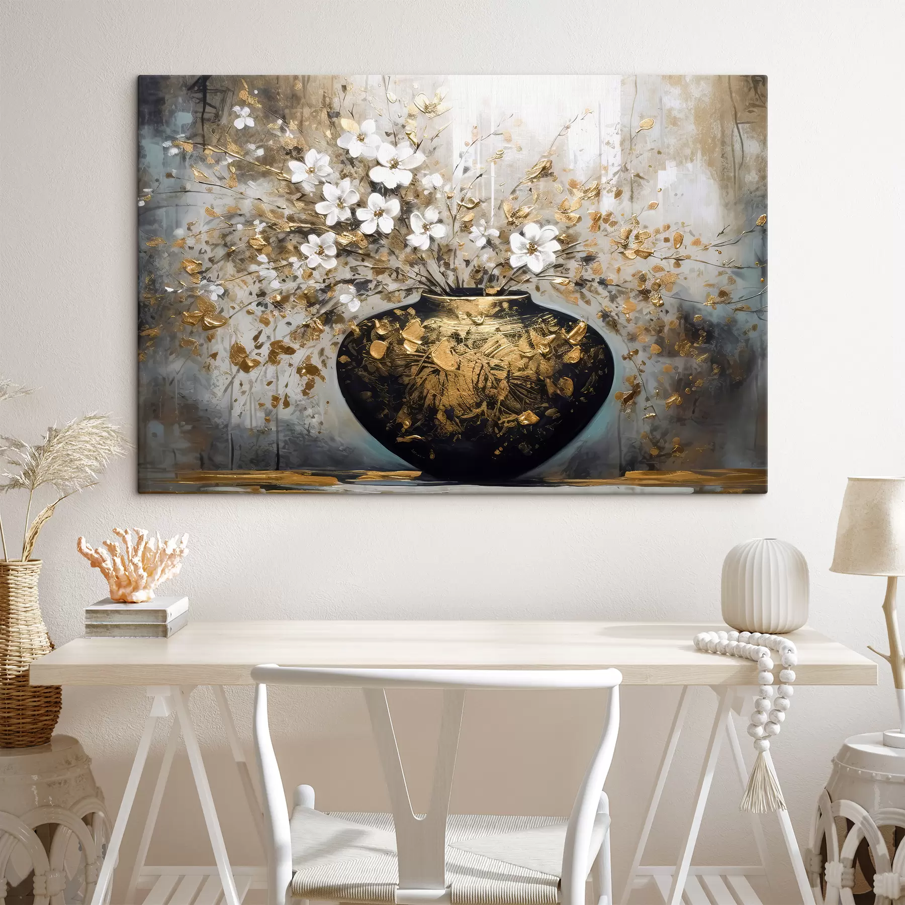 Fototapete Blume, Pflanze und Blumentopf s35377