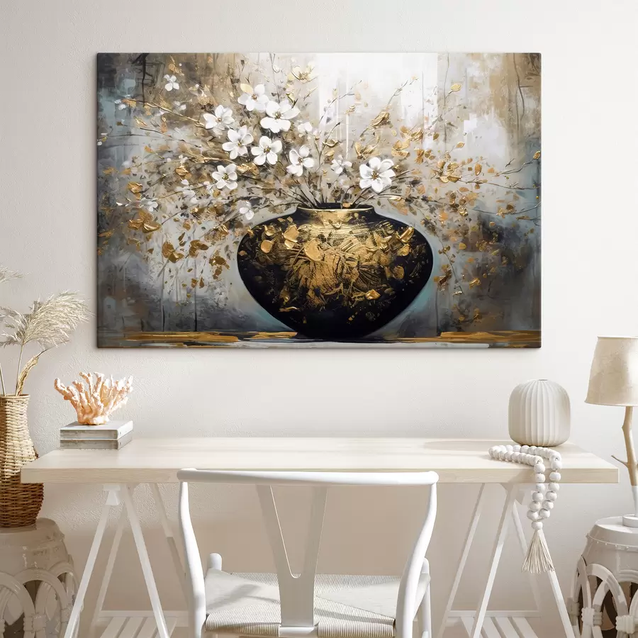 Fototapete Blume, Pflanze und Blumentopf s35377