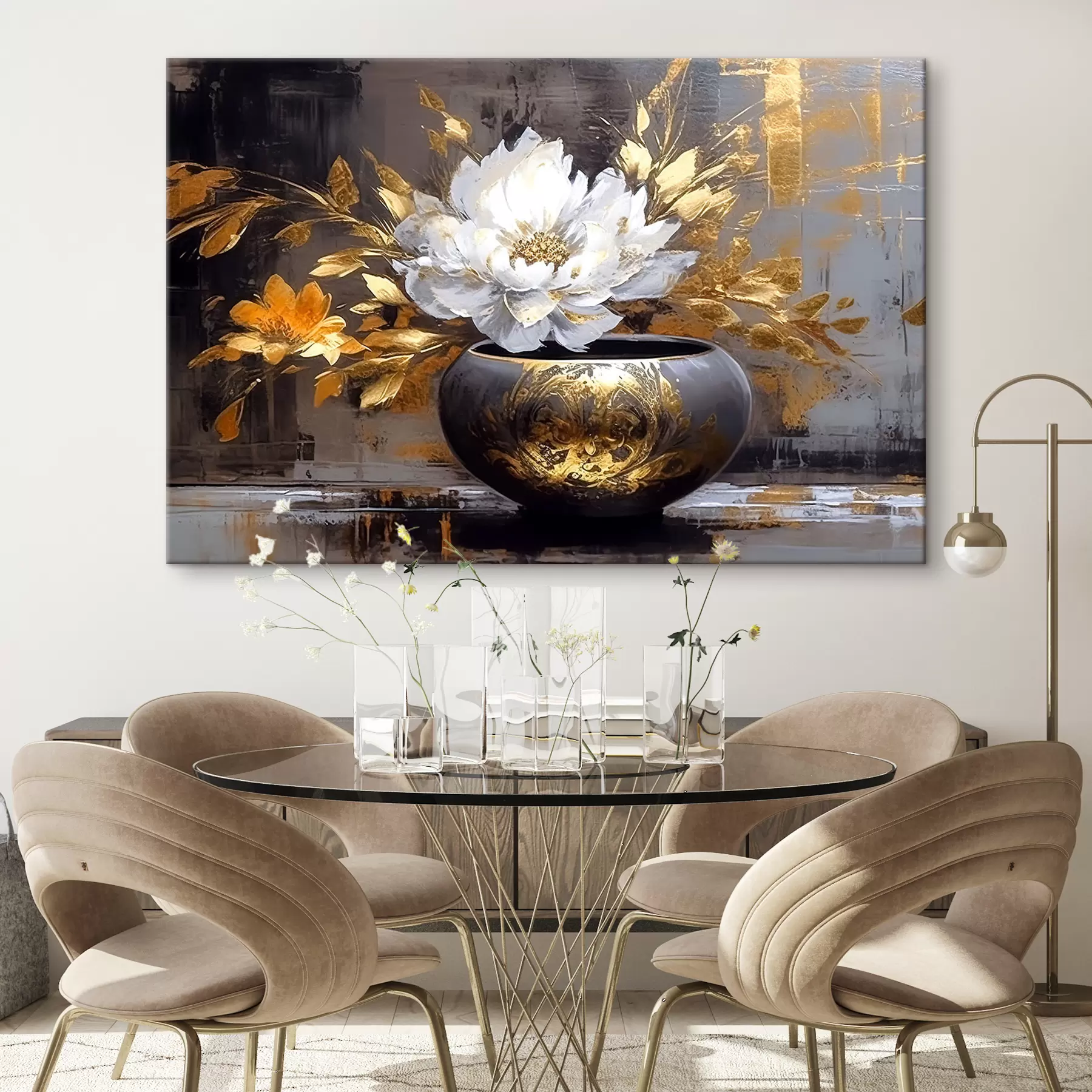 Wandbilder Blume, Pflanze und Blumentopf s35388