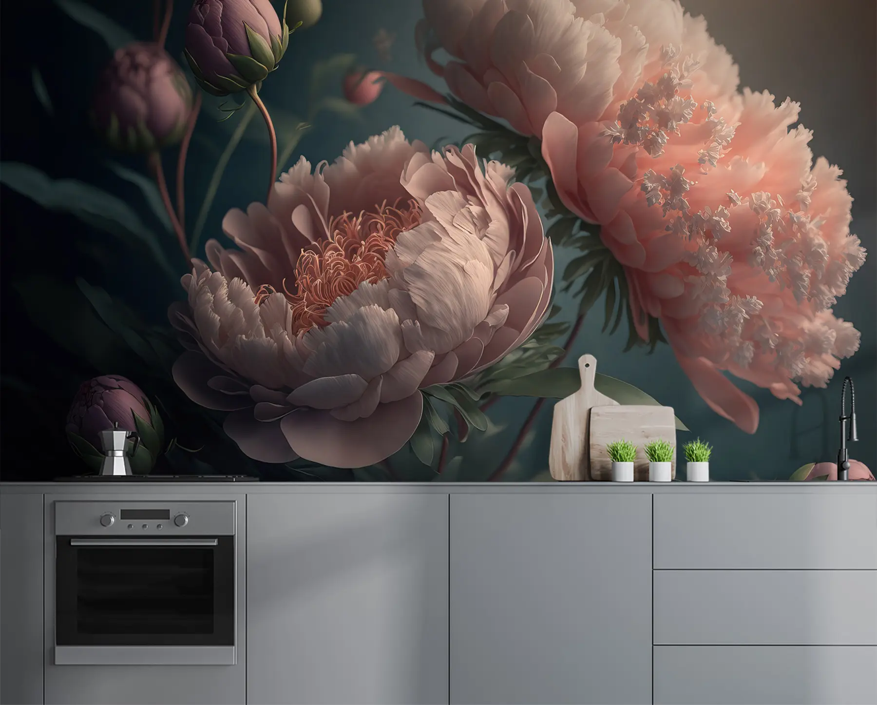 Fototapete Blumen in der Dämmerung u96633