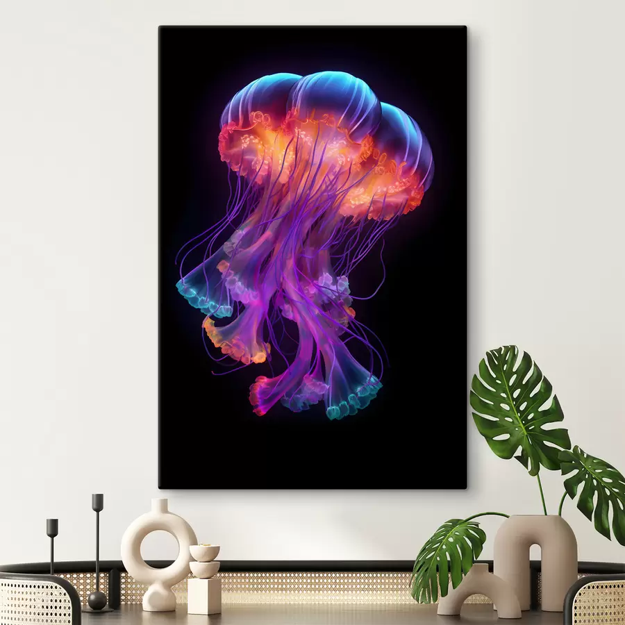 Wandbilder Wasser, Quallen und Lila s35363
