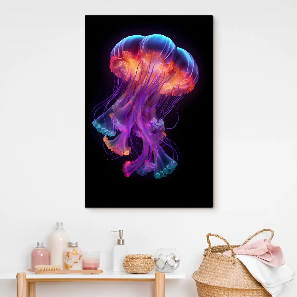 Wandbilder Wasser, Quallen und Lila s35363