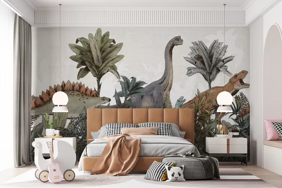 Fototapete Park der großen Dinosaurier u96938