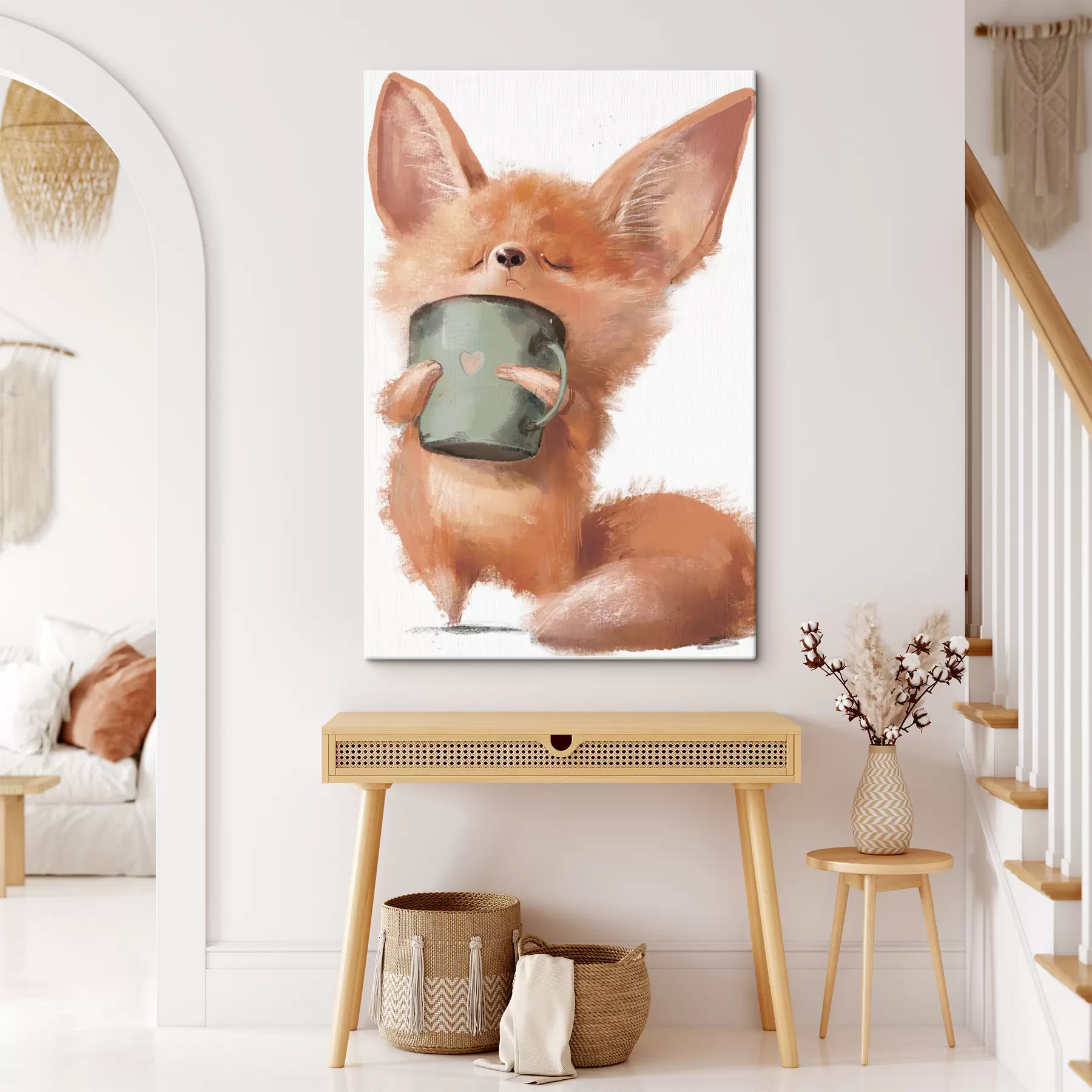 Fototapete Glück in gemütlichen Momenten genießen s35008