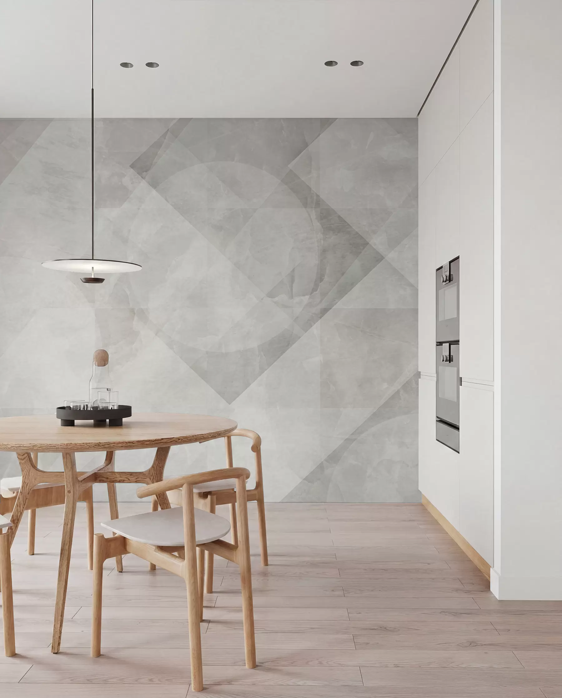 Fototapete Geometrische Abstraktion auf Marmorhintergrund in Pastellfarben u97269