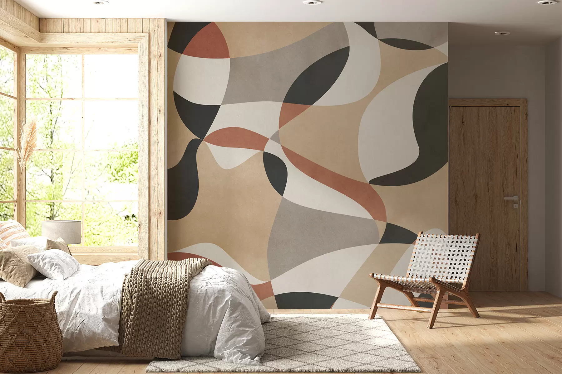 Fototapete Moderner geometrischer Abstraktions-Grunge-Loft-Stil u97206