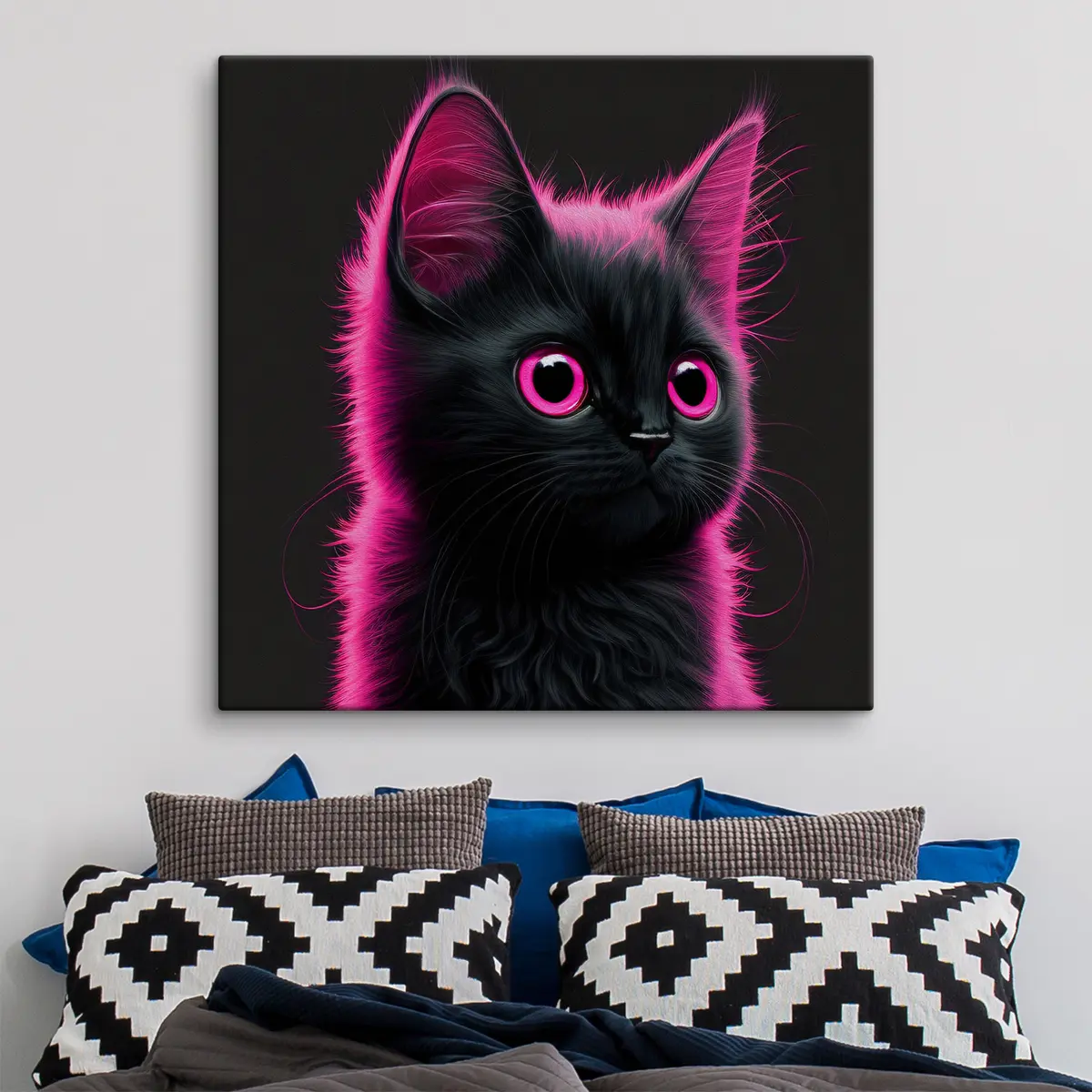 Wandbilder Bezaubernde Raubkatze mit lebhaften Gesichtszügen s35511