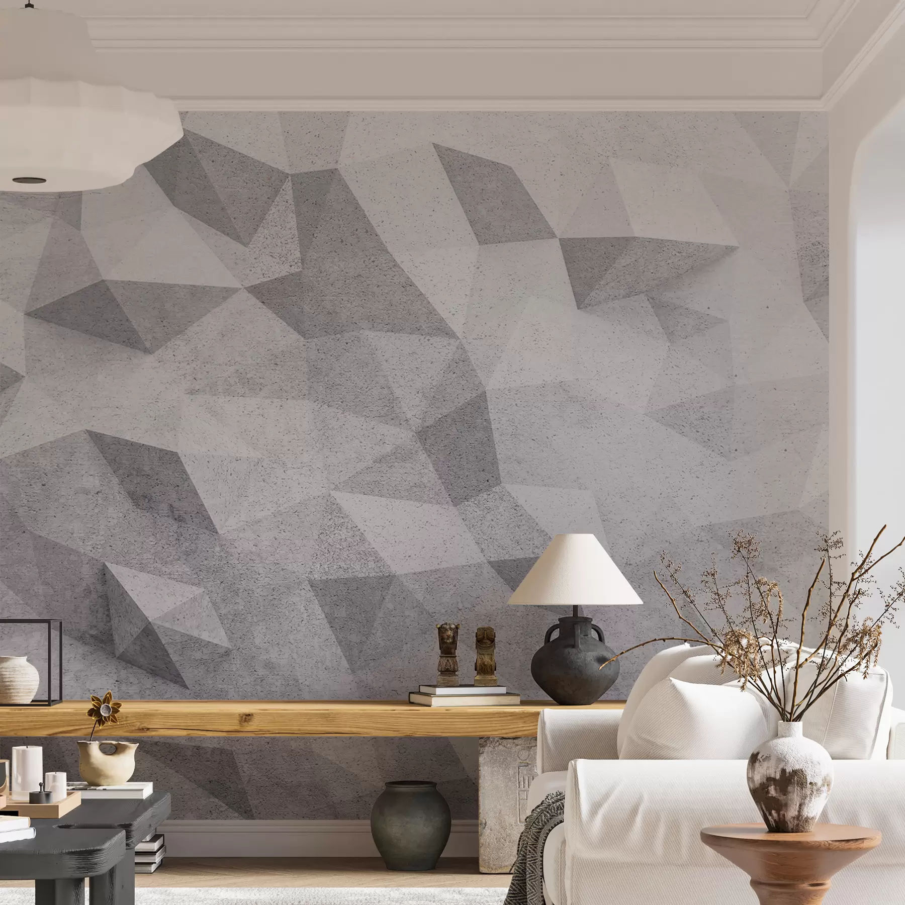 Fototapete Abstrakte 3D Polygone Grunge Loft u97336