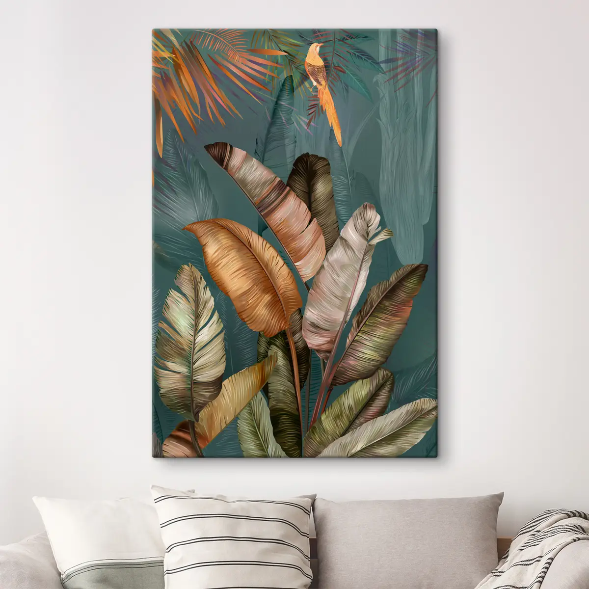 Wandbilder Tropische Blätter mit lebendigen Texturen s35860