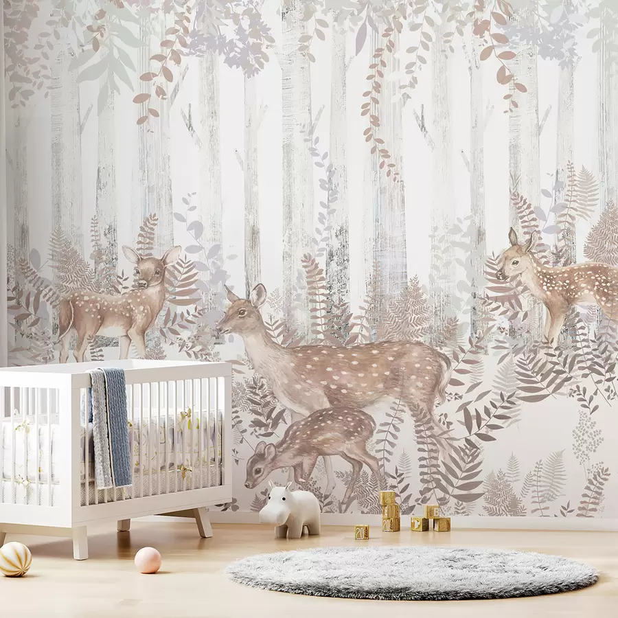 Fototapete Hirsch im Wald u97529