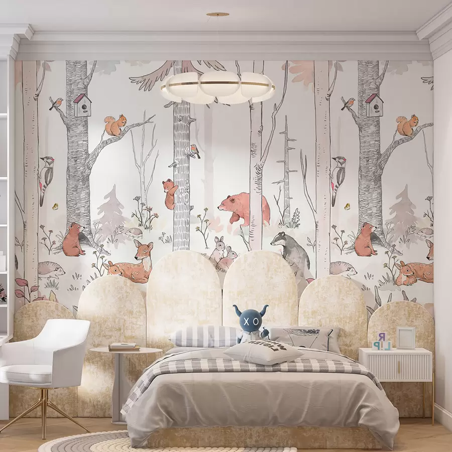 Fototapete Waldfreunde, lustige Tiere u96850