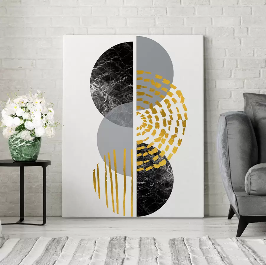 Wandbilder Abstraktes Design mit geschichteten Formen s35942