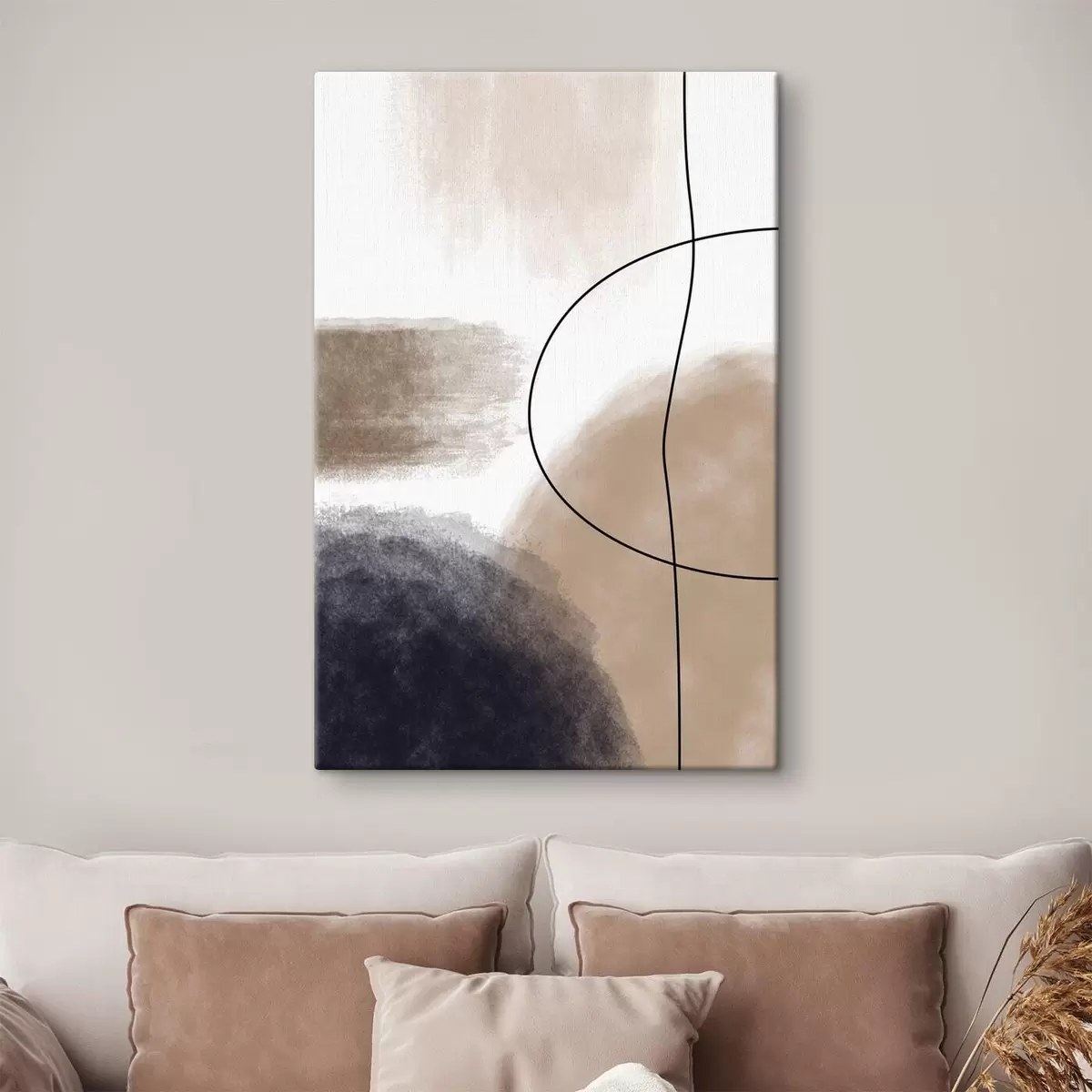 Wandbilder Abstrakte Formen in sanfter Farbpalette s35944