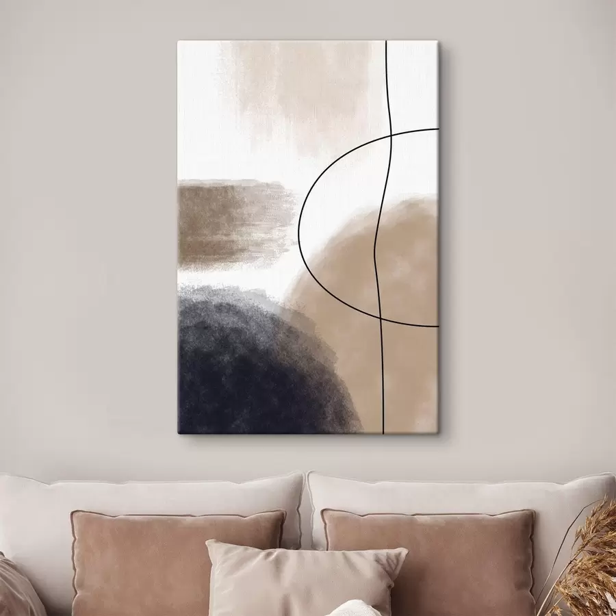 Wandbilder Abstrakte Formen in sanfter Farbpalette s35944