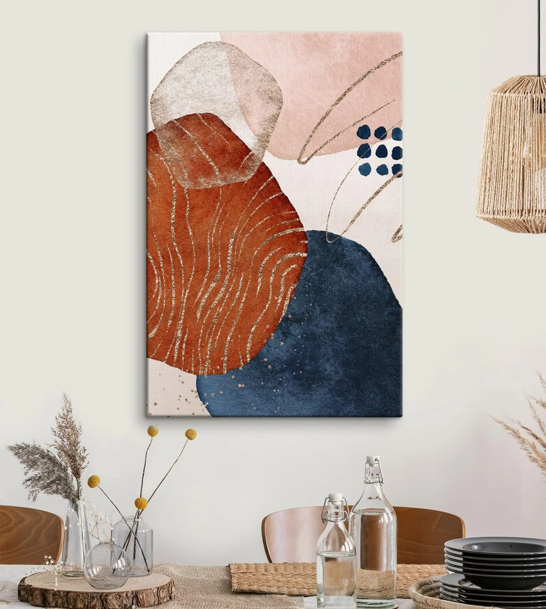 Fototapete Abstrakte Formen in harmonischen Farben s35956