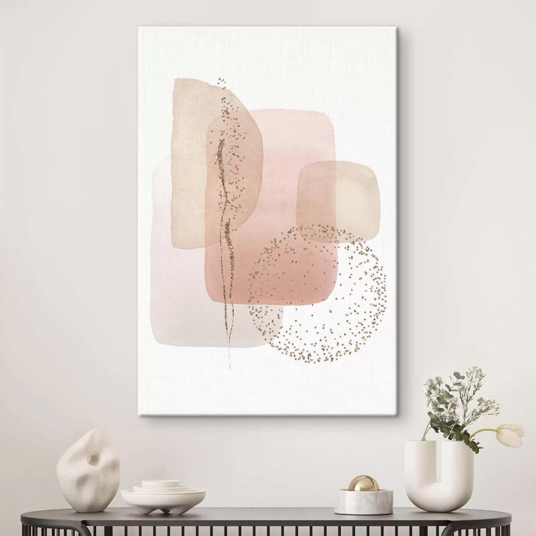 Fototapete Abstrakte Formen in sanften Pastellfarben s35959