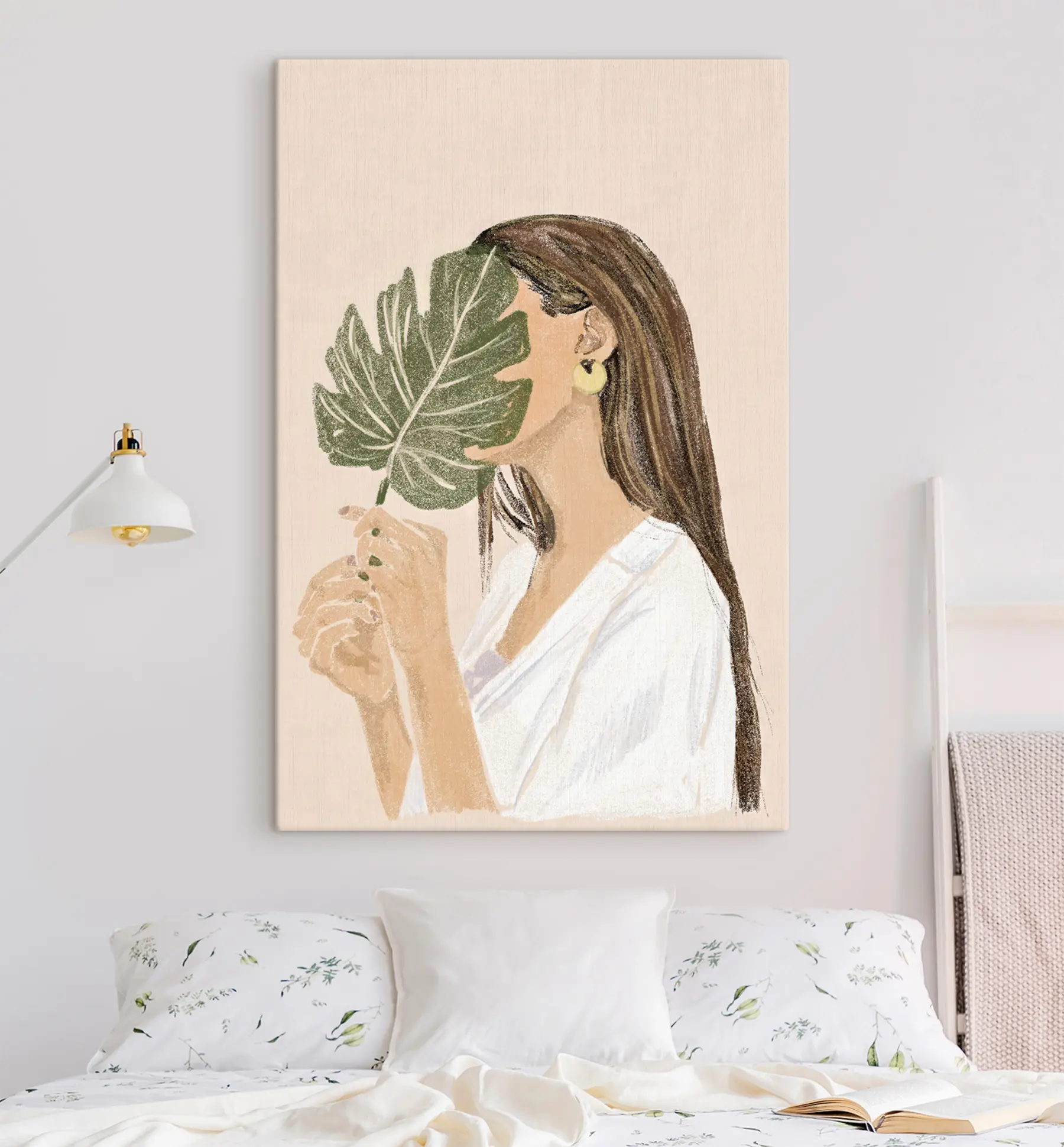 Fototapete Abstraktes Frauenporträt im Boho-Stil s35800