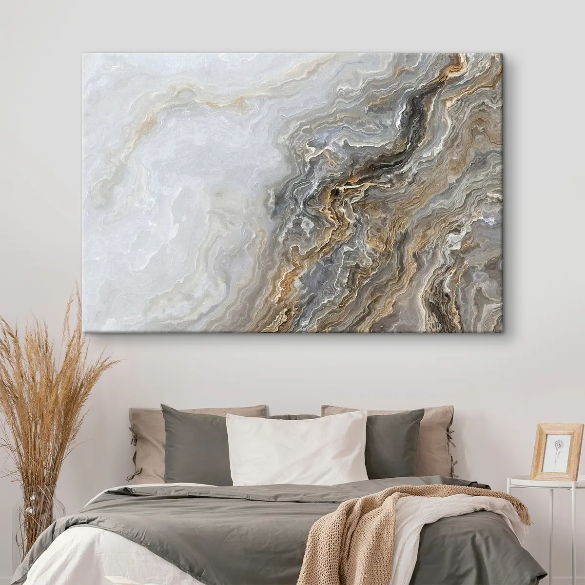 Wandbilder Grauer Marmor mit Adern s36030