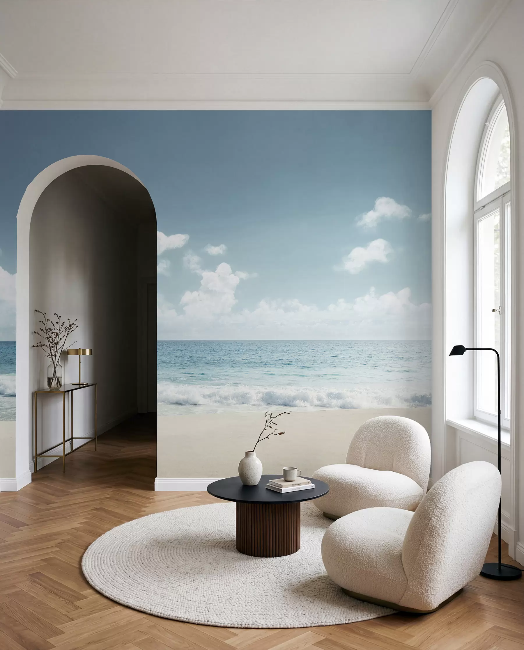 Fototapete Offenes Meer in Hellblau u97884