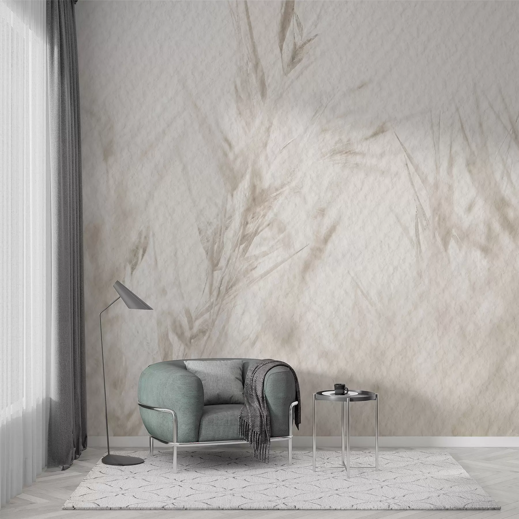 Fototapete Getrocknete Blumen mit Vintage-Papier-Textur u98438