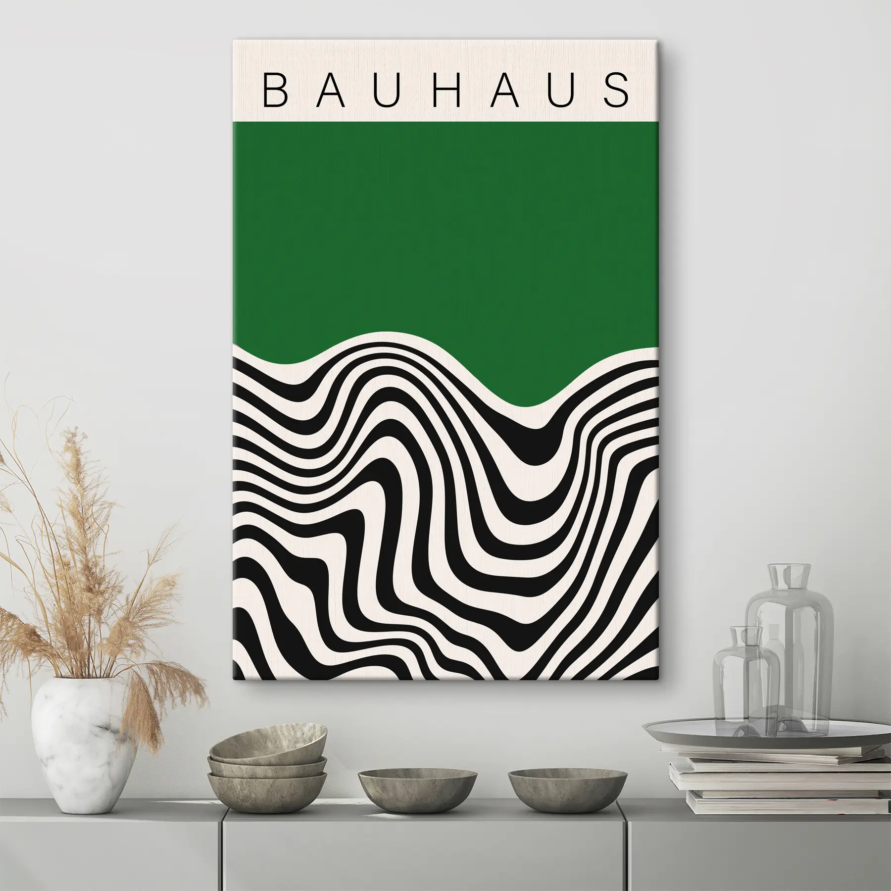 Wandbilder Abstrakte Bauhaus-Wellen s36213
