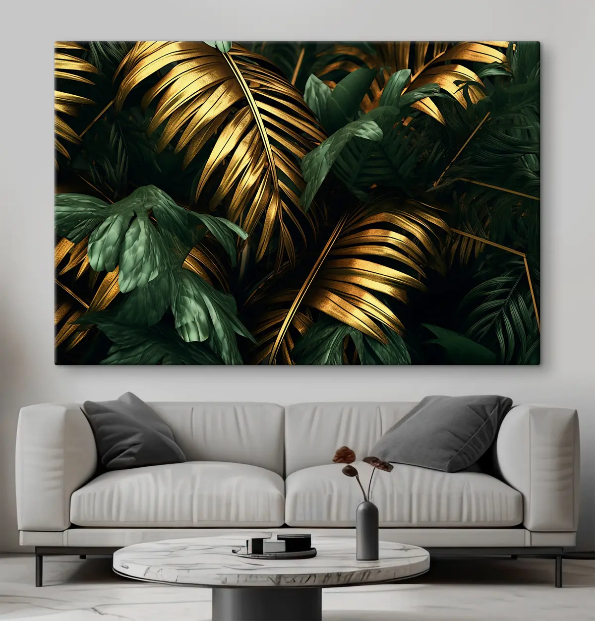 Wandbilder Üppige Blätter in leuchtenden Farben s36293