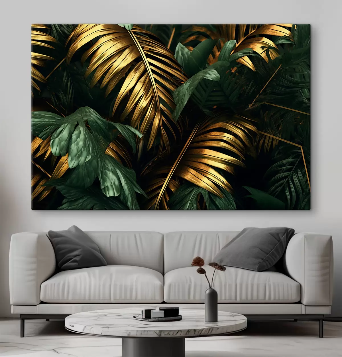 Wandbilder Üppige Blätter in leuchtenden Farben s36293