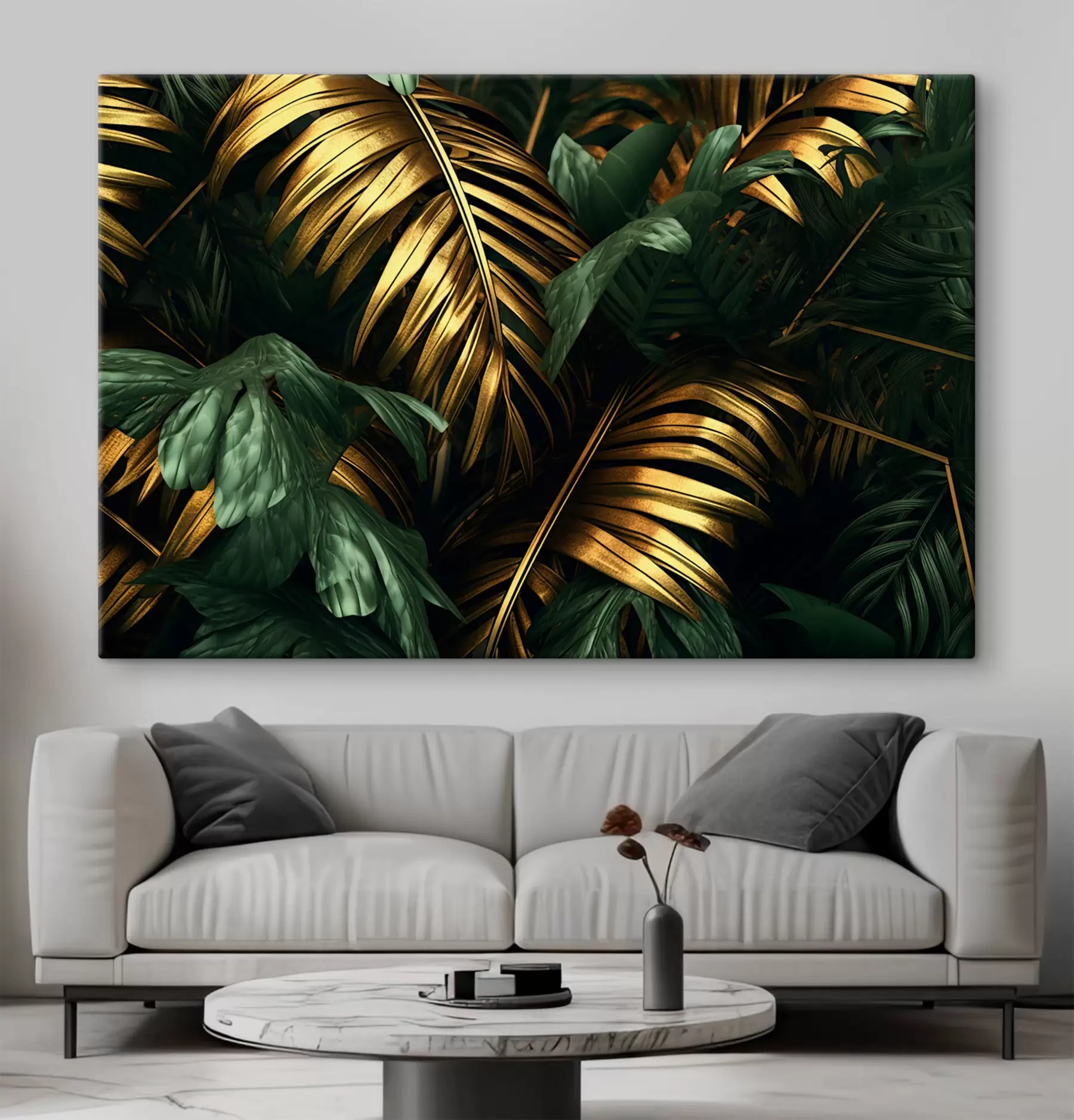 Fototapete Üppige Blätter in leuchtenden Farben s36293