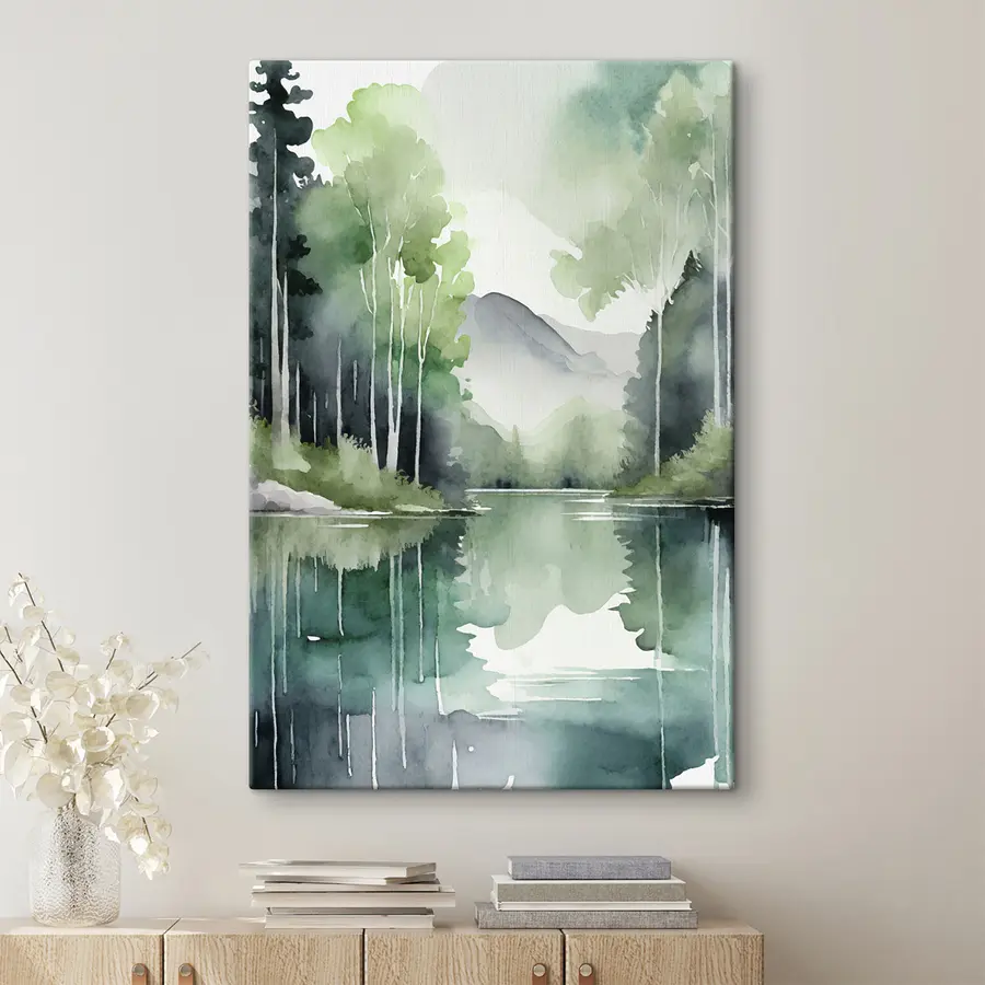 Wandbilder Ruhige Gewässer spiegeln die friedliche Natur wider s36503