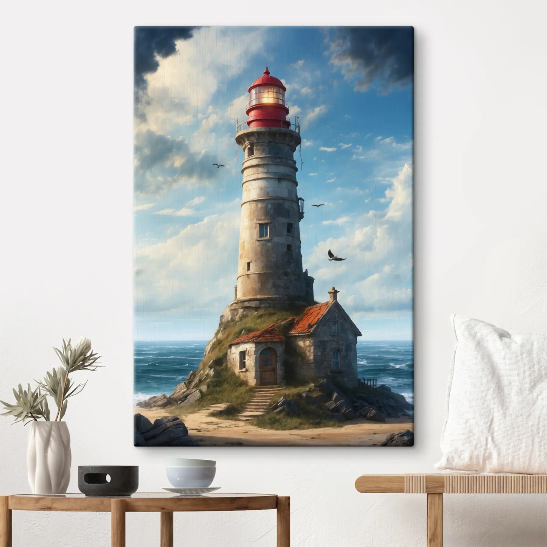 Fototapete Leuchtfeuer, das Schiffe in Sicherheit führt s36448