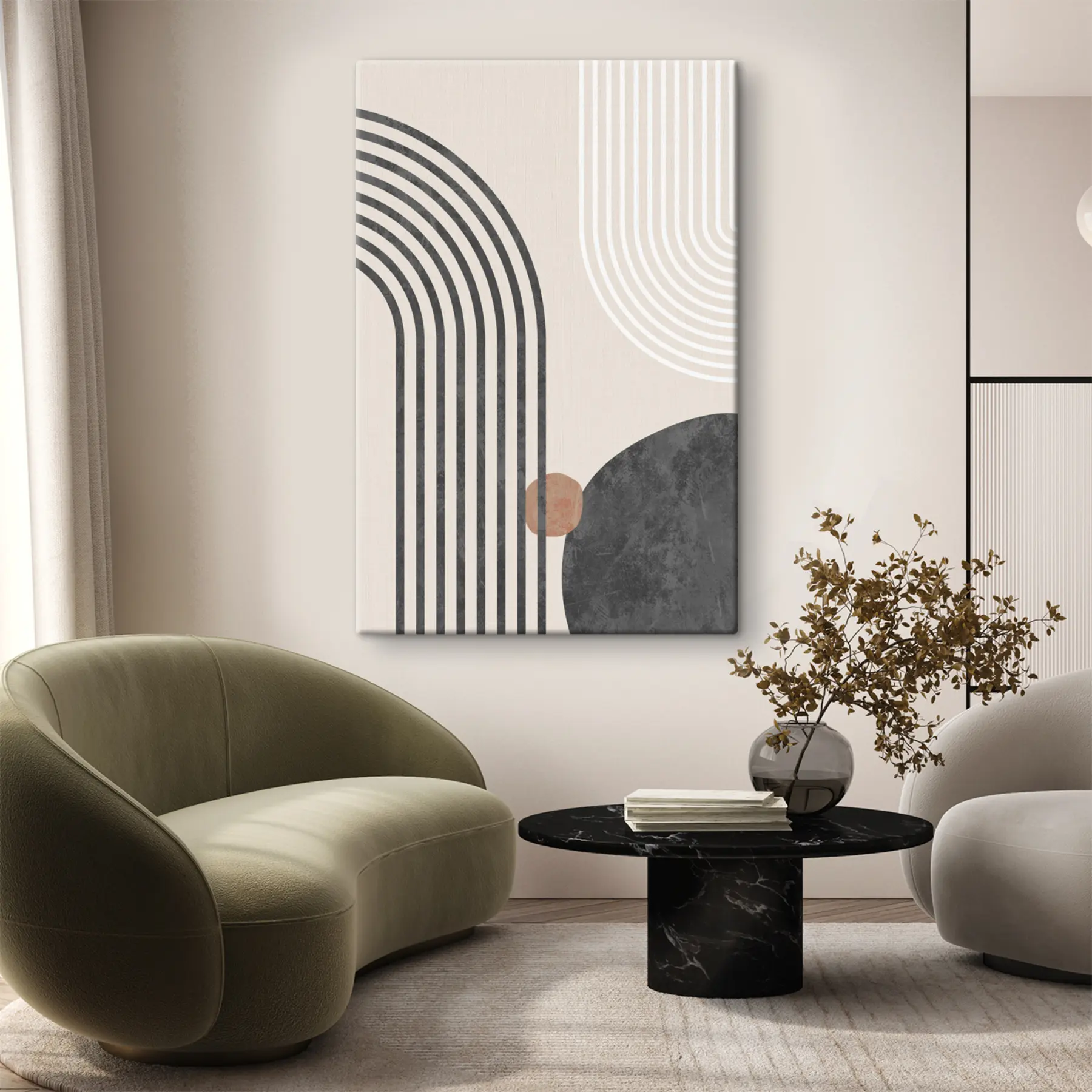 Wandbilder Abstrakte Formen schaffen visuelle Harmonie s36493