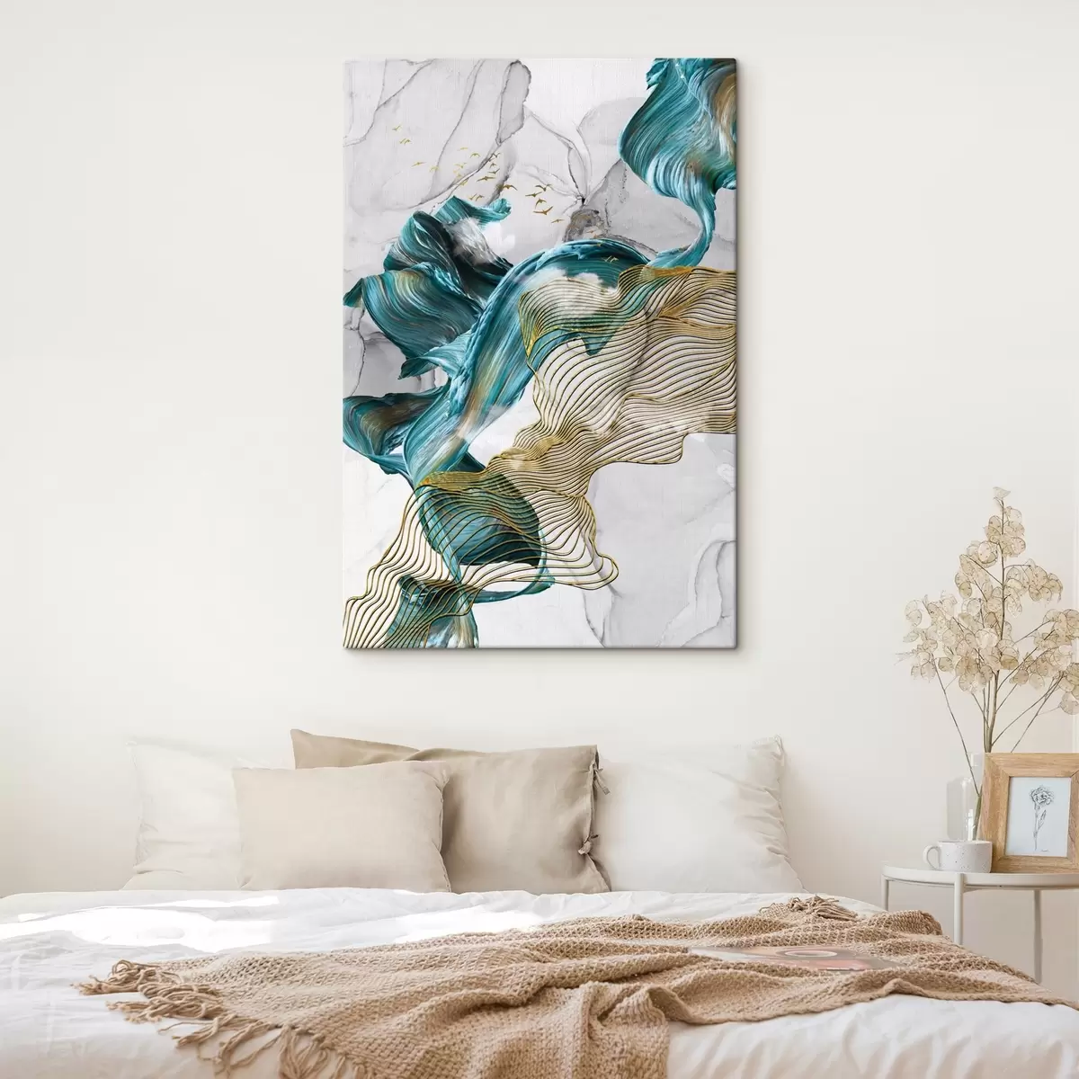 Wandbilder Verspielte Wellen in leuchtenden Farben s35797