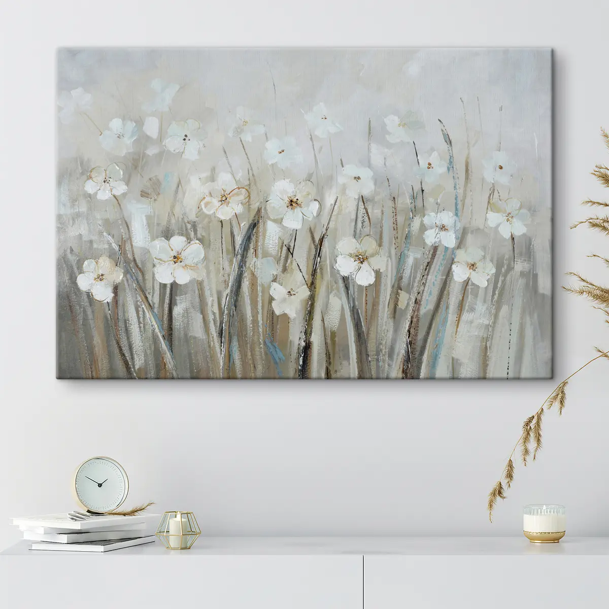 Wandbilder Zarte Blüten in sanften Farbtönen s36212