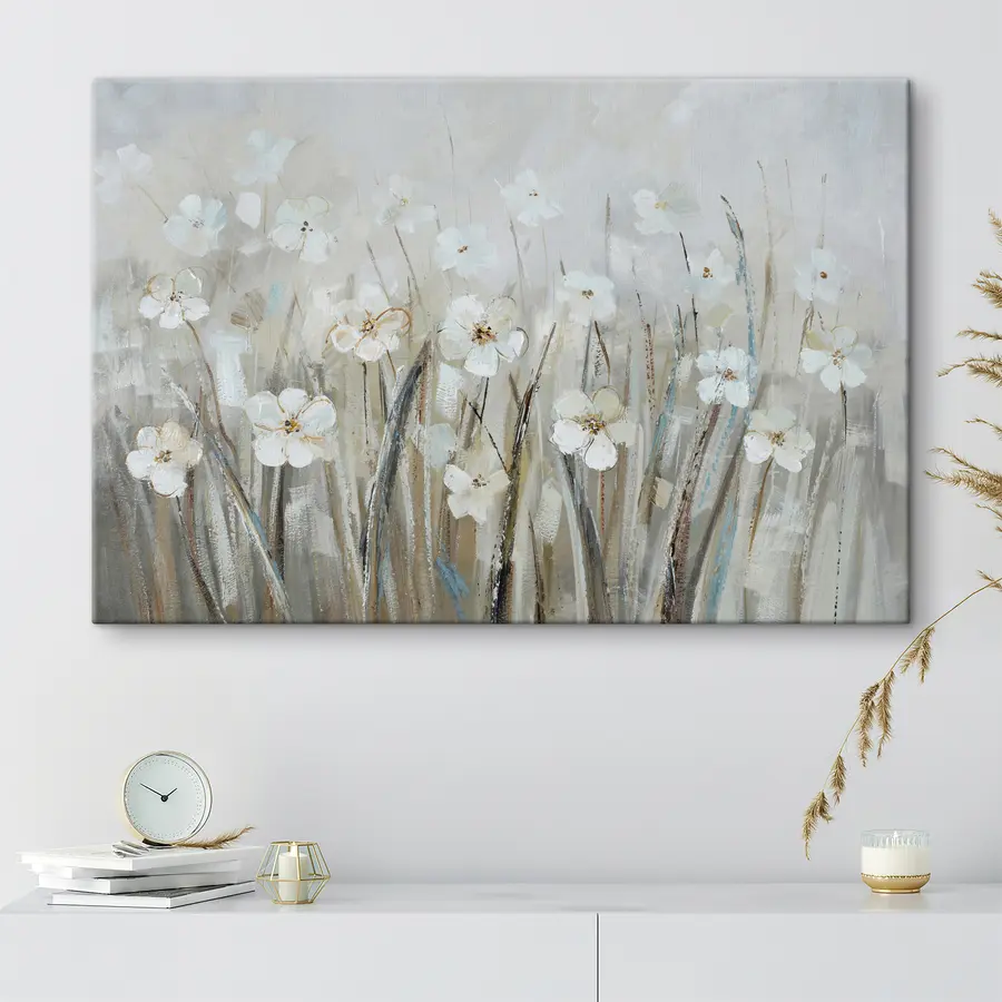 Wandbilder Zarte Blüten in sanften Farbtönen s36212