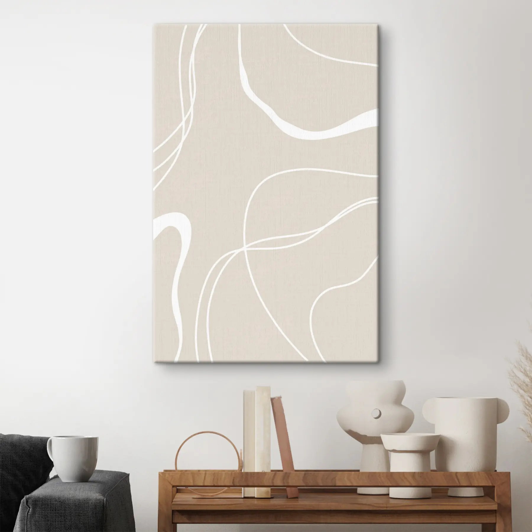 Fototapete Abstrakte Kurven auf weichem Hintergrund s36489