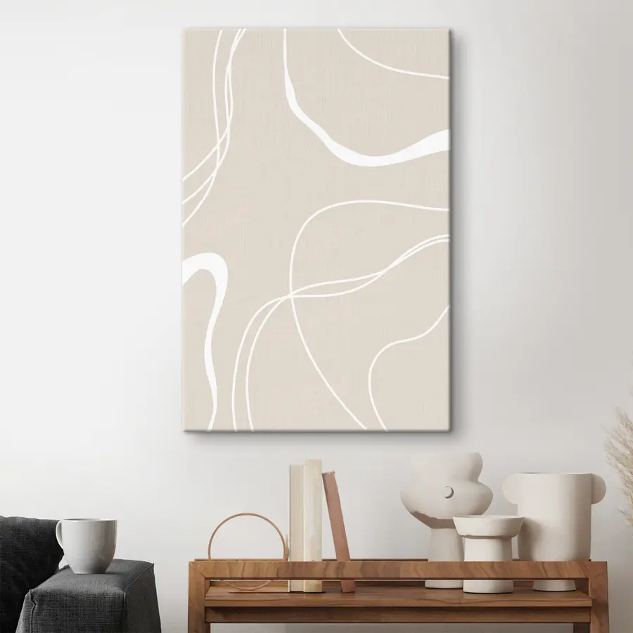 Wandbilder Abstrakte Kurven auf weichem Hintergrund s36489