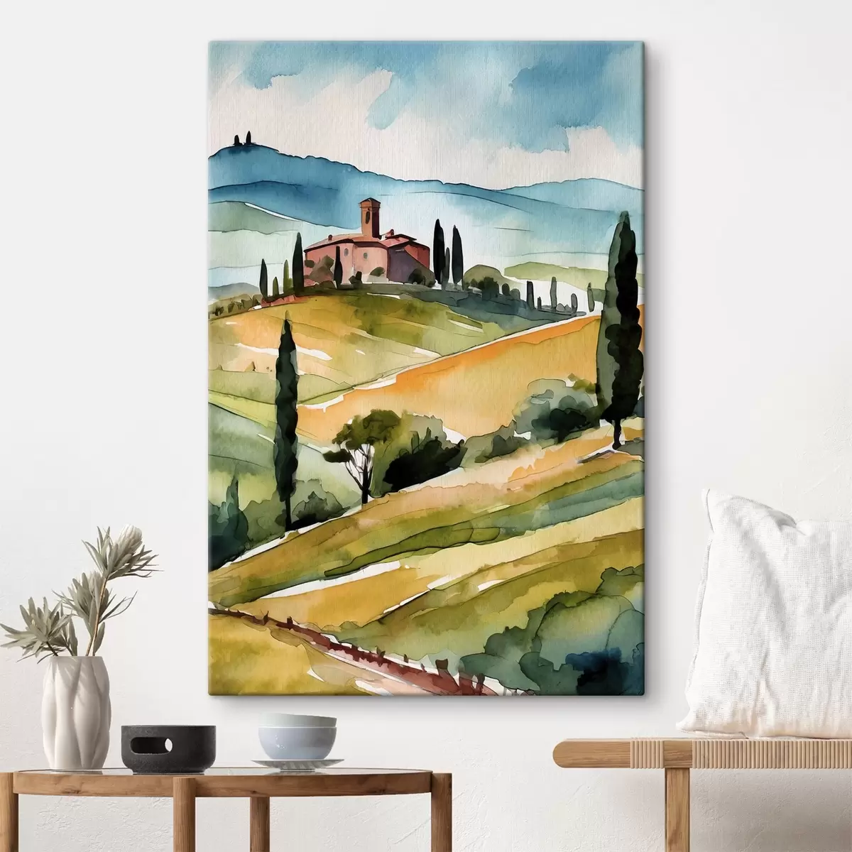 Wandbilder Ruhige Landschaft mit sanften Hügeln s36683