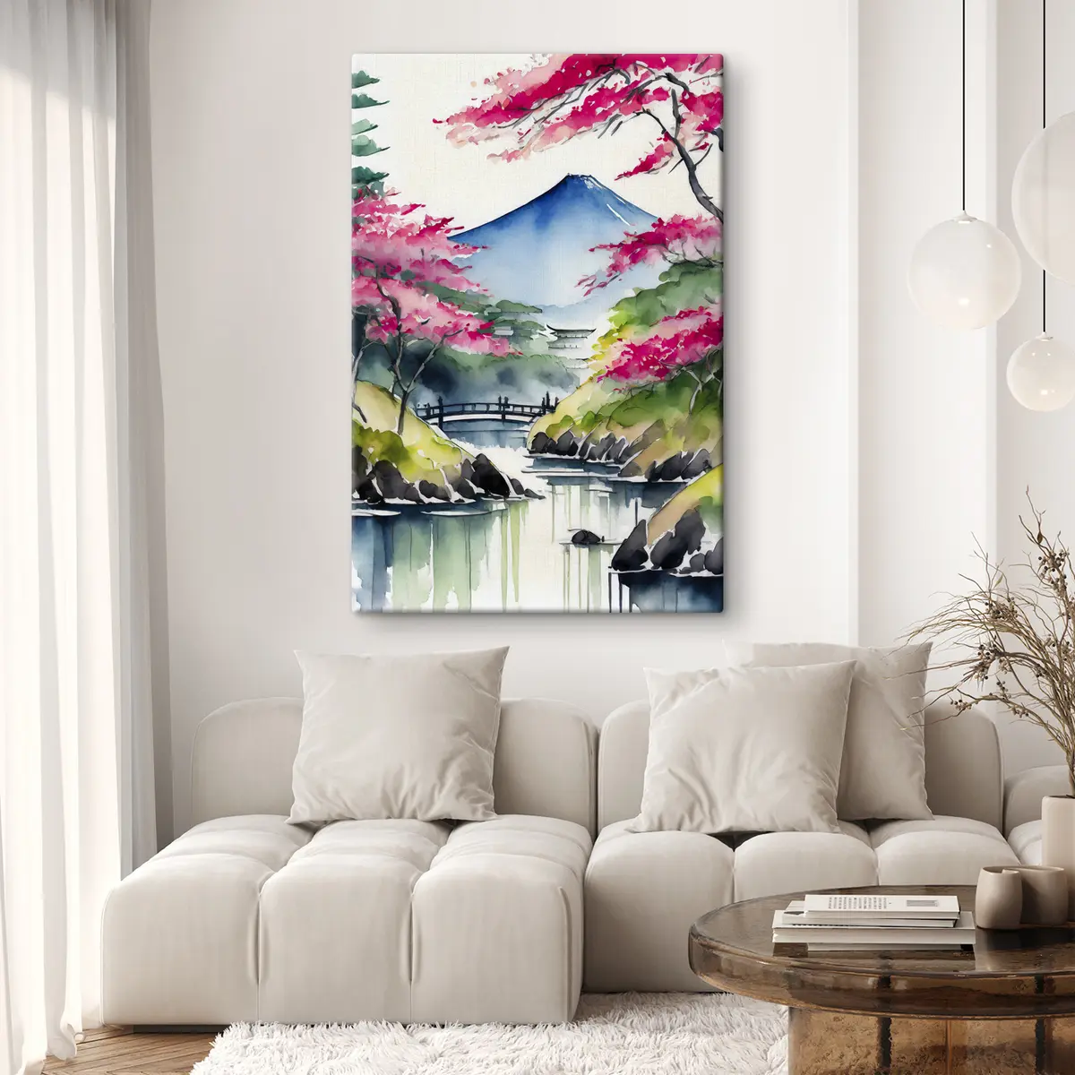 Wandbilder Ruhige Landschaft mit leuchtenden Blüten s36691