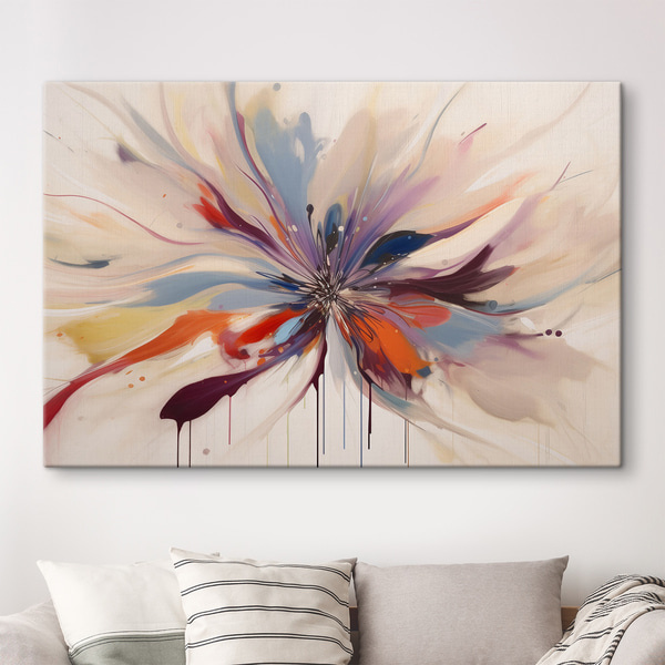 Wandbild Lebendiger Ausbruch farbenfroher Energie, Leinwandbilder Blumen und Pflanzen, s36806 : Uwalls.at