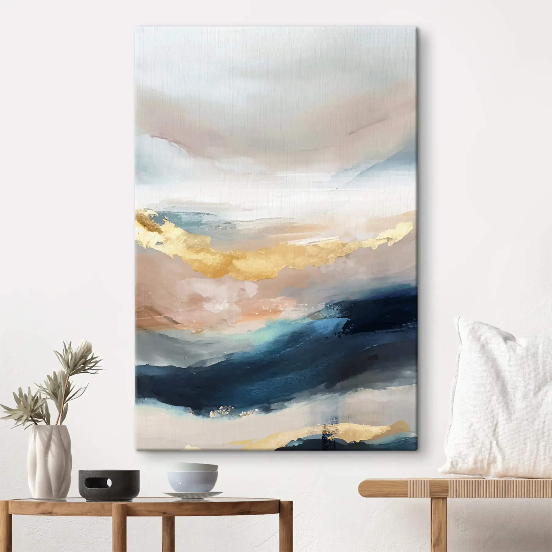 Fototapete Ruhige Farbtöne verschmelzen mit weichen Texturen s36780