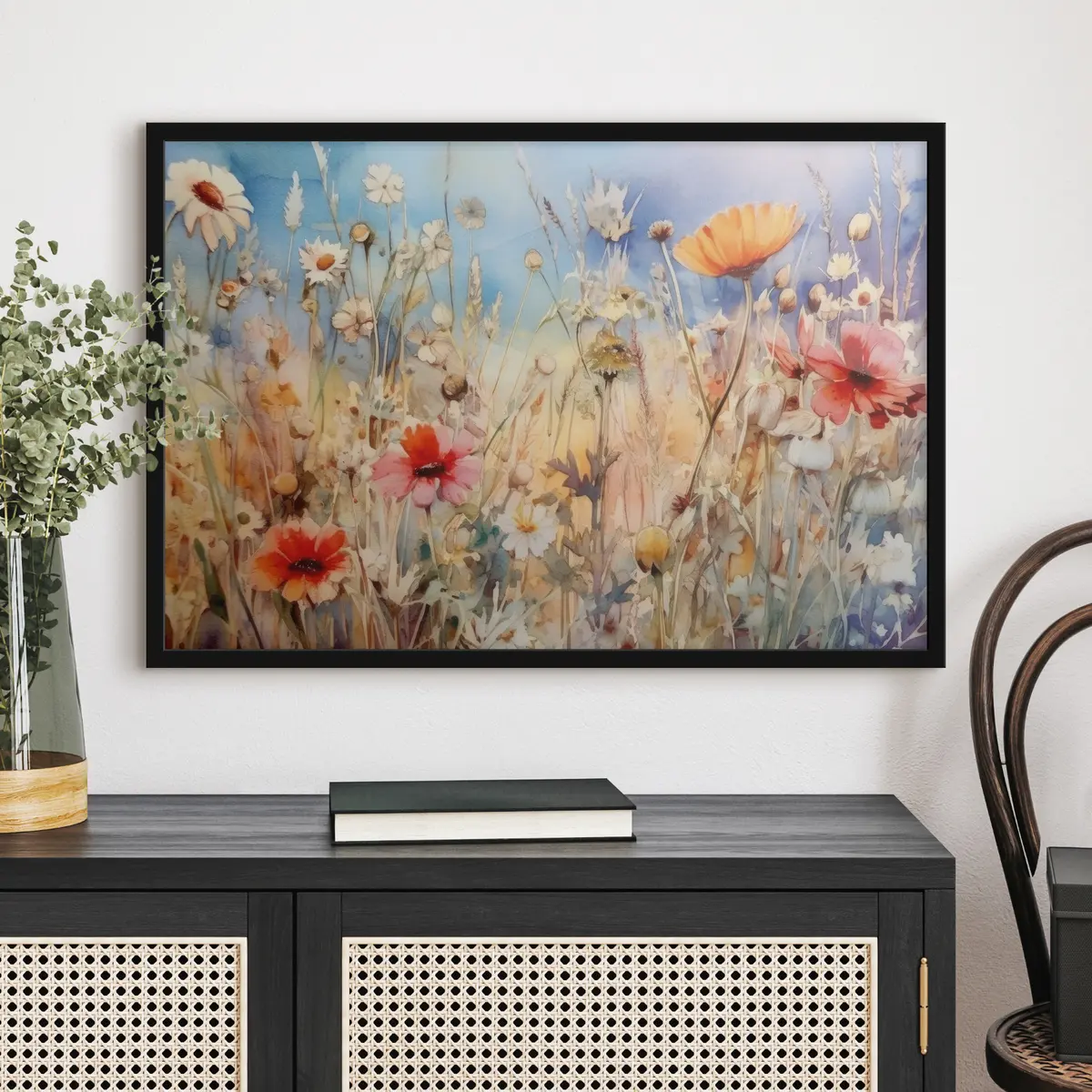 Poster Leuchtende Wildblumen im sanften Sonnenlicht f33669