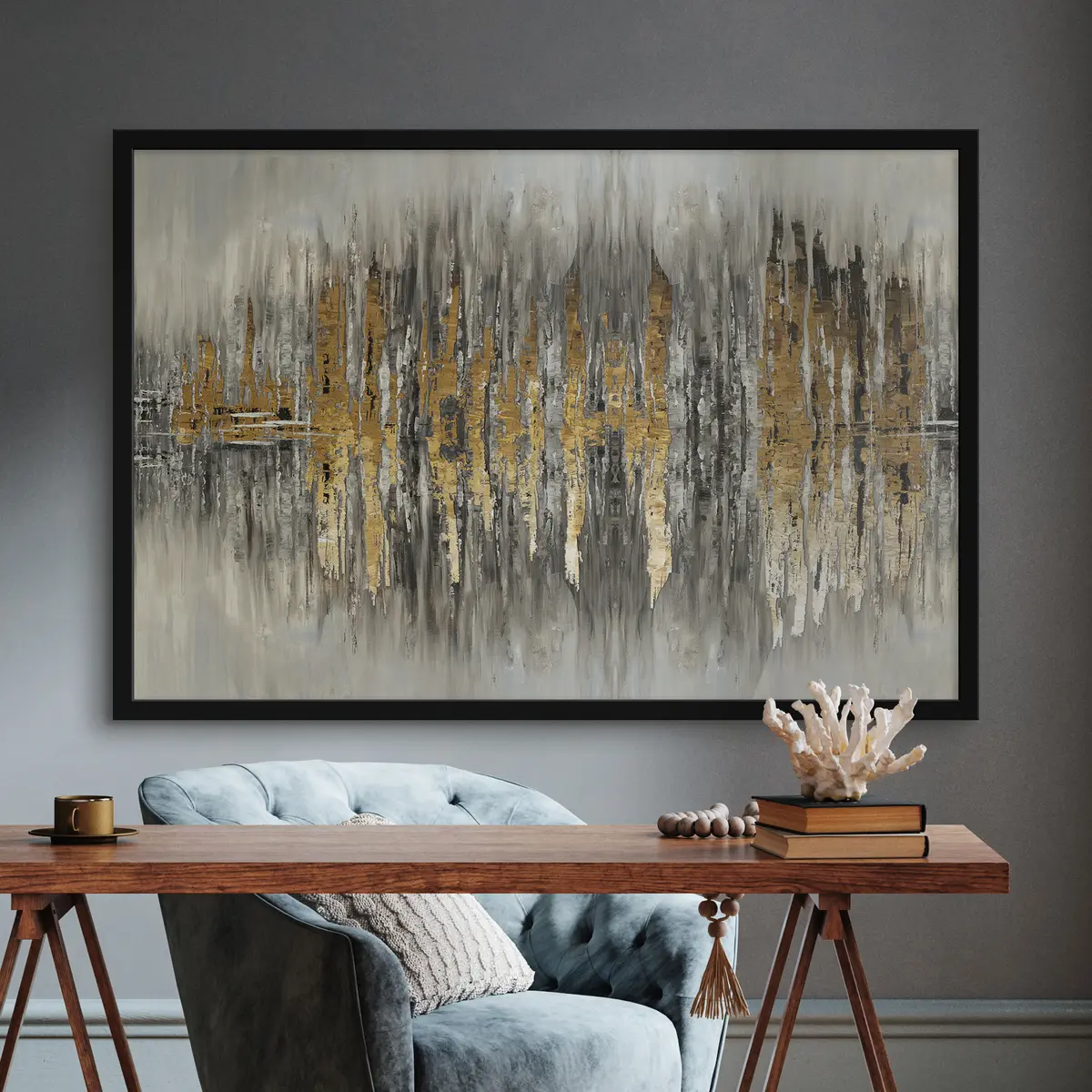 Poster Reflexionen einer gedämpften Landschaft f33724